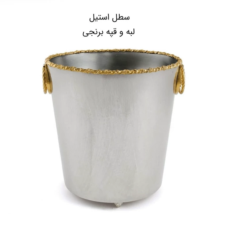 سطل زباله لبه دار استیل RHYTON مدل النا کد 10594 با ارسال رایگان