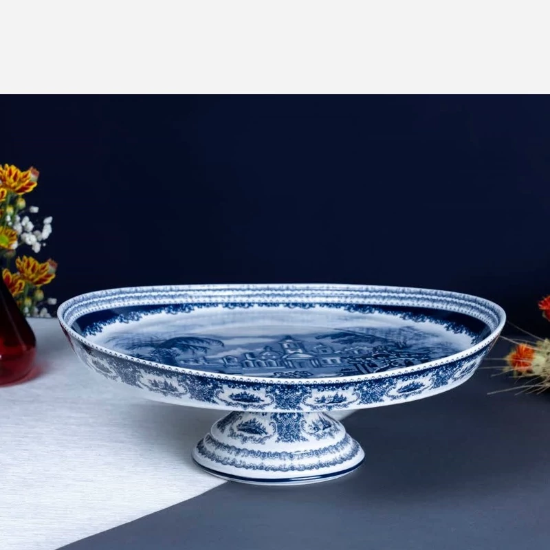 شیرینی خوری چینی آکسفورد مدل فلور کد 2912 بسته 1 عددی ارسال رایگان